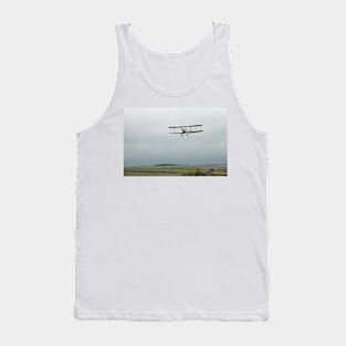 Vintage Tiger Moth aircraft on approach to land to a Norfolk airfield, UK Tank Top